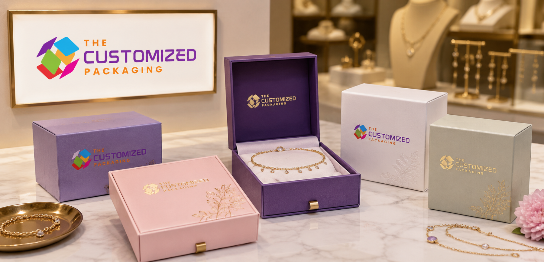 Custom Anklet Boxes with Logo for Retail Display